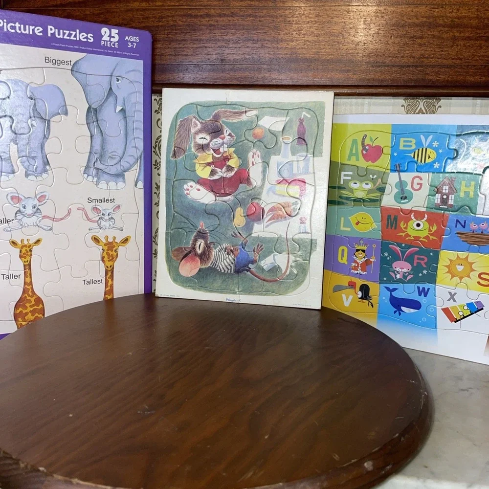 Three Heavy Duty‎ Cardboard Beginner Puzzles